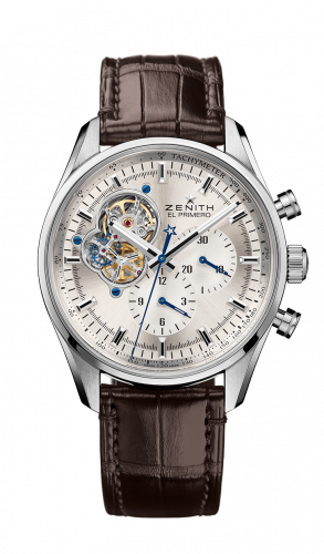 El Primero Chronomaster Open Stainless Steel / Silver / Alligator