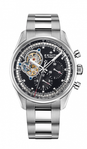 El Primero Chronomaster Open Stainless Steel / Black / Bracelet