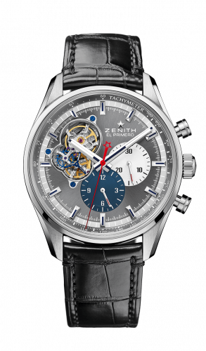 El Primero Chronomaster Open Stainless Steel / Grey 1969 / Alligator