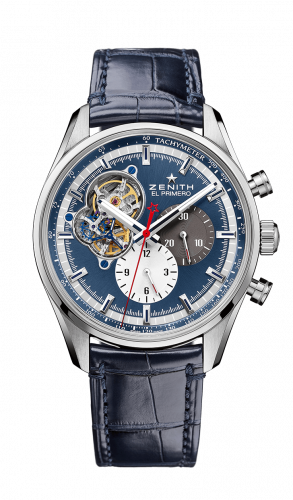 El Primero Chronomaster Open Stainless Steel / Blue 1969 / Alligator