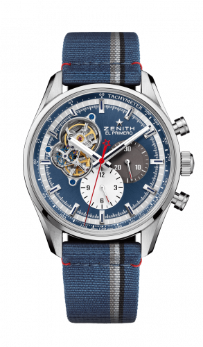 El Primero Chronomaster Open Stainless Steel / Blue 1969 / Fabric