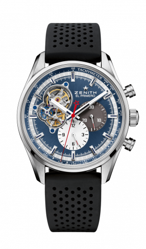 El Primero Chronomaster Open Stainless Steel / Blue 1969 / Rubber