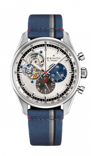 El Primero Chronomaster Open Stainless Steel / Silver 1969 / Fabric