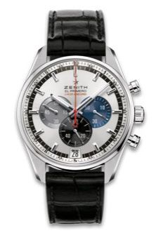 El Primero Striking 10th Stainless Steel / Silver / Alligator