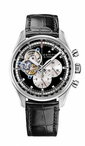 El Primero Chronomaster Open Stainless Steel / Black / Alligator