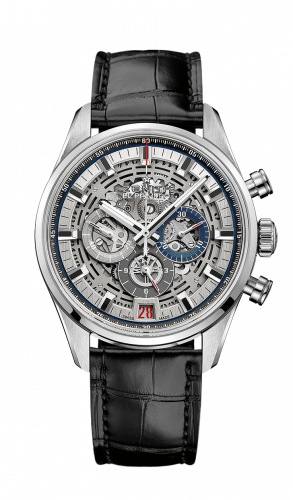 El Primero Chronomaster Full Open 42 Stainless Steel / Alligator