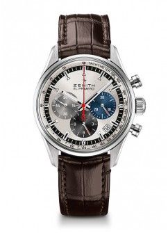 El Primero Chronomaster 38 Stainless Steel / Silver / Alligator