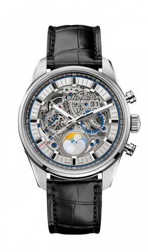 El Primero Chronomaster Grande Date Full Open Stainless Steel / Alligator