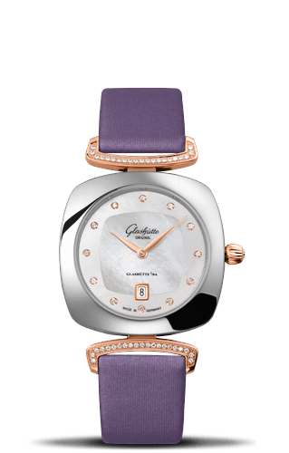 Pavonina Date Stainless Steel / Red Gold / Diamond / MOP / Satin