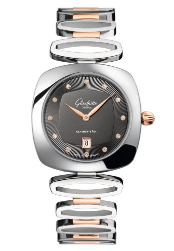 Pavonina Date Stainless Steel / Red Gold / Grey / Bracelet