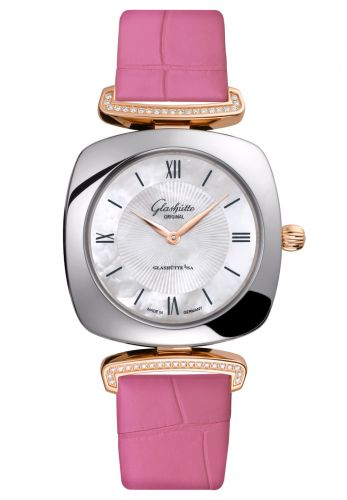 Pavonina Stainless Steel / Red Gold / Diamond / MOP / Alligator