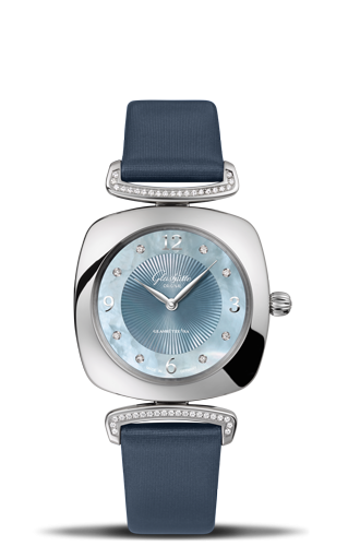 Pavonina Stainless Steel / Diamond / Blue MOP / Calf