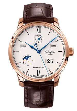Senator Excellence Perpetual Calendar Red Gold / Silver / Alligator / Folding