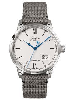 Senator Excellence Panorama Date Stainless Steel / Silver / Alligator / Synthetic