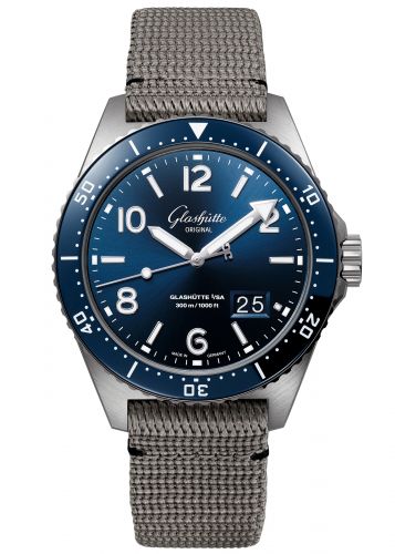 SeaQ Panorama Date Stainless Steel / Blue / Textile / Folding