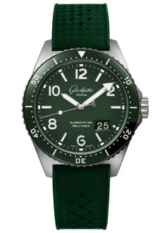SeaQ Panorama Date Stainless Steel / Green / Rubber / Pin