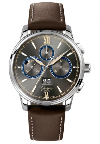 Senator Chronograph Panorama Date Capital Edition Stainless Steel / Grey / Calf / Folding