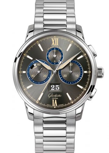 Senator Chronograph Panorama Date Capital Edition Stainless Steel / Grey / Calf / Bracelet