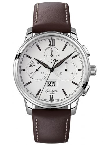 Senator Chronograph Panorama Date Stainless Steel / Silver / Calf / Folding