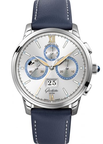 Senator Chronograph Panorama Date Capital Edition Platinum / Silver / Calf / Pin