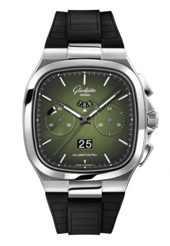 Seventies Chronograph Panorama Date Green / Rubber / Folding