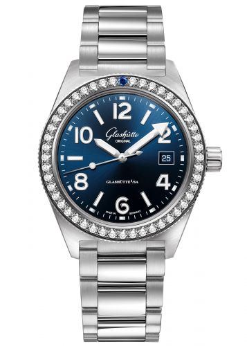 SeaQ Date Stainless Steel / Diamond / Blue / Bracelet