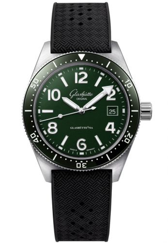 SeaQ Date Stainless Steel / Green / Rubber / Pin