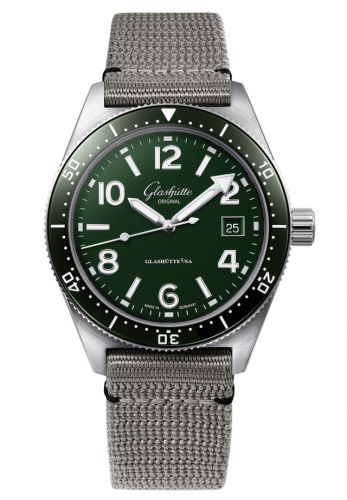 SeaQ Date Stainless Steel / Green / Textile / Folding
