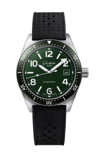 SeaQ Date Stainless Steel / Green / Rubber / Folding
