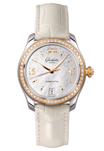 Lady Serenade Stainless Steel / Rose Gold / Diamond / MOP / Alligator / Folding