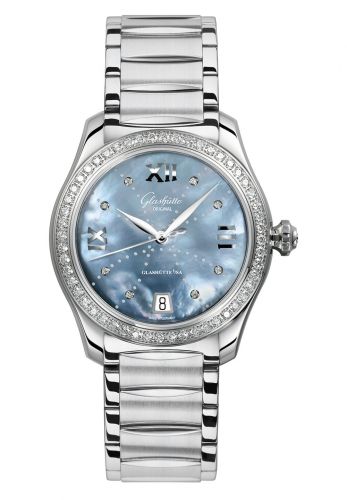 Lady Serenade Stainless Steel / Diamond / Blue MOP - Index Line / Bracelet