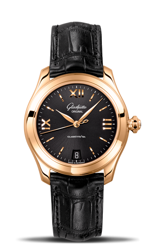 Lady Serenade Rose Gold / Black / Alligator / Folding