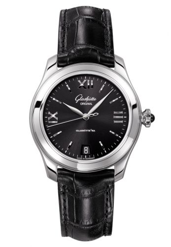 Lady Serenade Stainless Steel / Black / Alligator / Pin