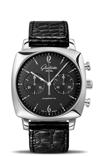 Sixties Square Chronograph Stainless Steel / Black