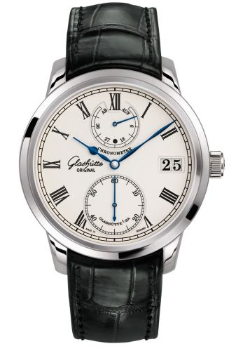 Senator Chronometer White Gold / Silver / Alligator / Pin