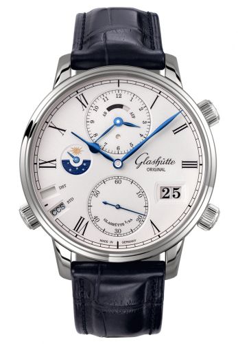 Senator Cosmopolite White Gold / Silver / Alligator / Folding