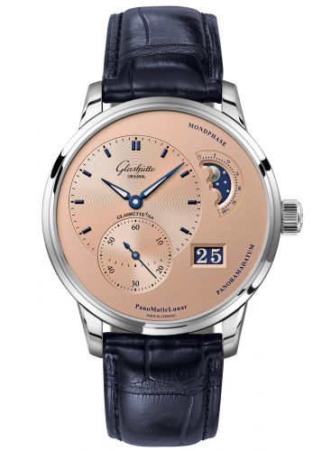 PanoMatic Lunar Stainless Steel / Rose / Alligator / Folding