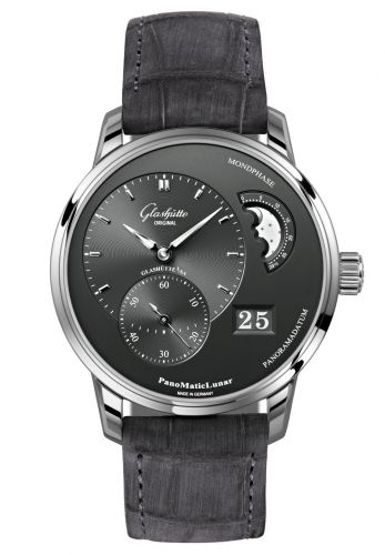 PanoMatic Lunar Stainless Steel / Grey / Alligator / Pin