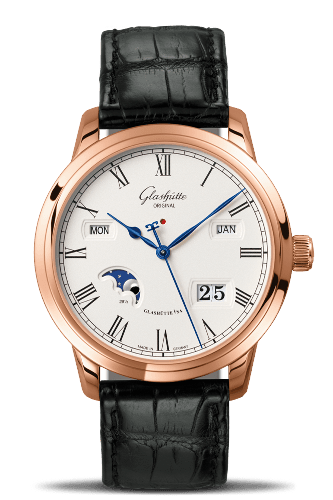 Senator Perpetual Calendar Red Gold / Silver / Alligator