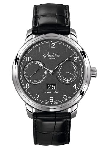 Senator Observer Stainless Steel / Grey / Alligator / Pin