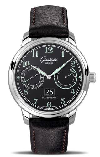 Senator Observer Stainless Steel / Black / Calf / Folding