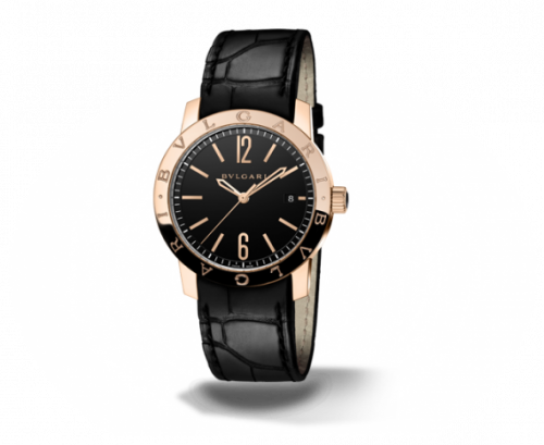 Bulgari Solotempo 39 Pink Gold Black