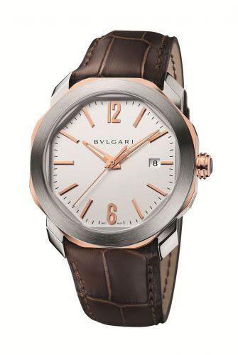 Octo Roma 41 Stainless Steel / Pink Gold / Silver