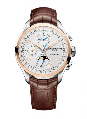 Clifton Chronograph Complete Calendar Stainless Steel / Red Gold / Silver / Strap