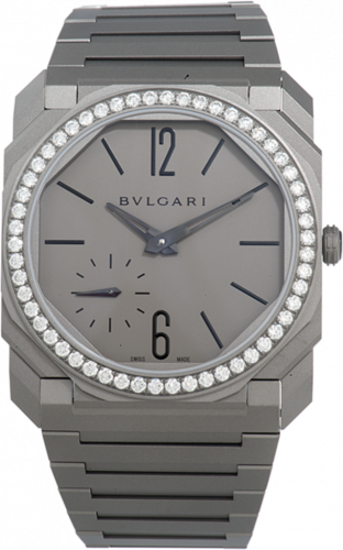 Octo Finissimo Automatic Titanium / Diamond / Grey / Bracelet