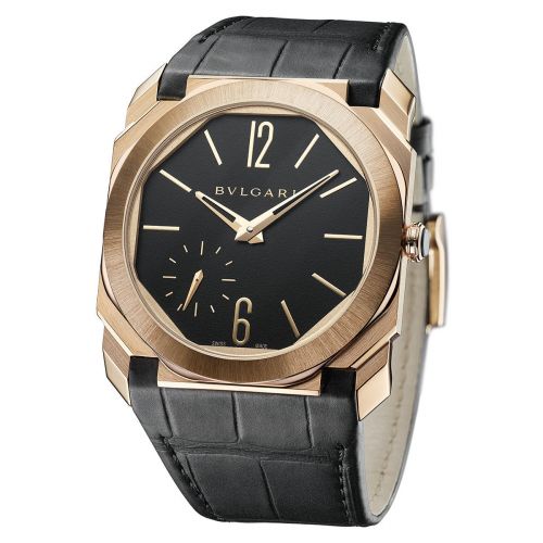 Octo Finissimo 100m Pink Gold / Black / Alligator