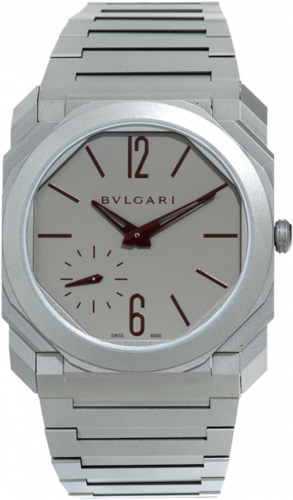 Octo Finissimo Automatic Titanium / Grey - Burgundy / Bracelet