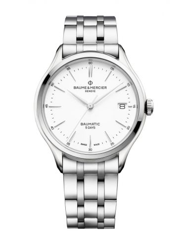 Clifton Baumatic Stainless Steel / White / Bracelet