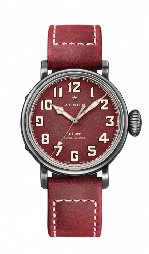 Pilot Type 20 Special Edition Aged Stainless Steel / Red / Strap