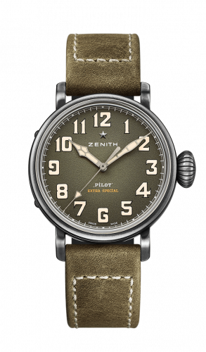Pilot Type 20 Special Edition Aged Stainless Steel / Green